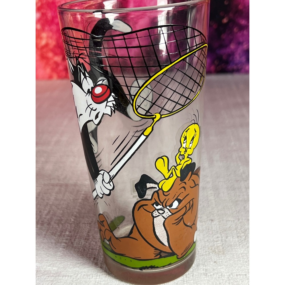 Vintage 1976 Pepsi Collector Series Looney Tunes Sylvester Tweety Glass 16oz